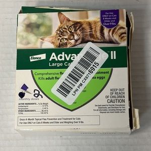 Advantage II for Large Cats over 9 Lbs - 2 Pack -  FLEA TREATMENT CONTROL